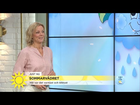 Värmen håller i sig - men här blir det svalare - Nyhetsmorgon (TV4)