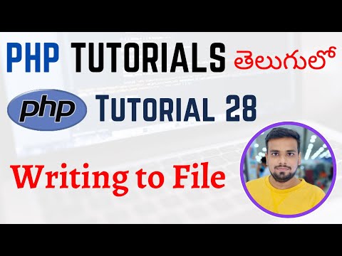 PHP Tutorials in Telugu Lesson 28 Writing to a File with PHP