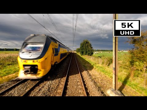 [5K] Impressive Dutch bridge: Eindhoven - Schiphol CABVIEW HOLLAND VIRM 13 okt 2021