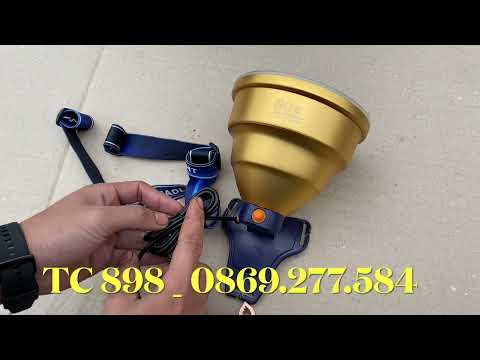 Đèn pin đội đầu siêu sáng đèn kẹp bình ác quy TC 898 1000W | 0869.277.584