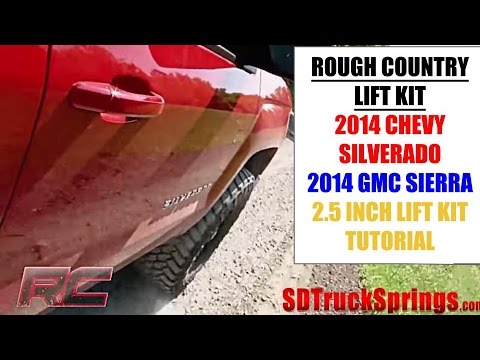 2014 Chevy Silverado, GMC Sierra Leveling Kit - Rough Country 2.5 Inch Lift Kit  Tutorial and Review