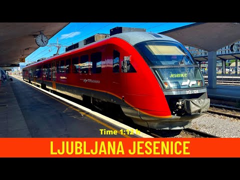Cab ride Ljubljana - Jesenice (Slovenian Railways) - train drivers view in 4K