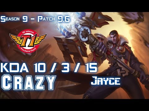 SKT Crazy JAYCE vs KAYLE Top - Patch 9.6 KR Ranked