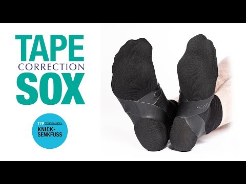 COMPRESSANA TAPE SOX - Typ Knick-Senkfuss / Pronation-Control - Korrektursocken mit kinesio. Tapes