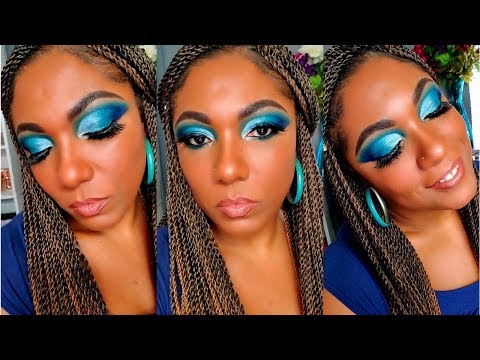 Bold Blue Cut Crease Eye Look - So Jaded Eyeshadow Palette (Late Post)