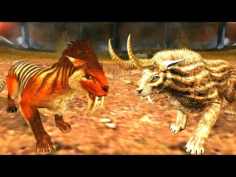 THYLACOSMILUS VS SMITHETOCERAS UNEQUAL BATTLE | JURASSIC WORLD THE GAME