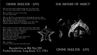 The Sisters of Mercy - Gimme Shelter (Live) (Rolling Stones cover)