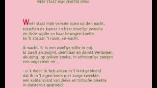 preview picture of video 'Karel Van de Woestijne - Gedicht: 'Weer staat mijn venster open'.'