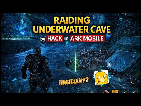 Raiding Underwater Cave Base In Ark Mobile By HACK 😈