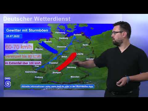 25.07.2022 Hitze- und Unwetterinformation - Deutscher Wetterdienst (DWD)
