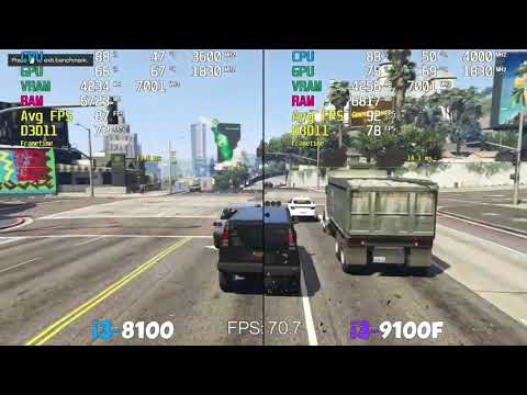 i3 9100F vs i3 8100 Test in 4 Games