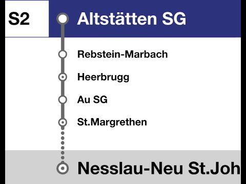 THB Ansagen » S2 Altstätten — Nesslau-Neu St.Johann (2023) | SLBahnen