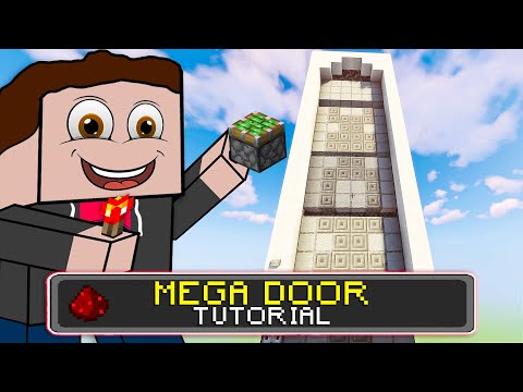 Minecraft MEGA DOOR Tutorial! 6x20 Flying Machine Door!
