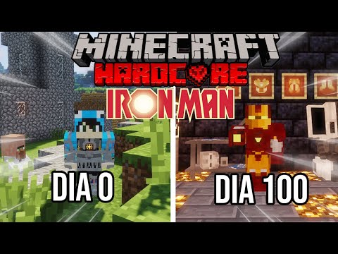 🟥I SURVIVED 100 days BEING IRON MAN in Minecraft HARDCORE... This is what happened!⚠️