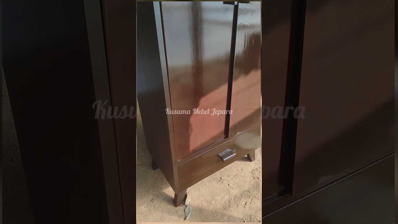 LEMARI PAKAIAN 2 PINTU MINIMALIS RETRO KAYU JATI