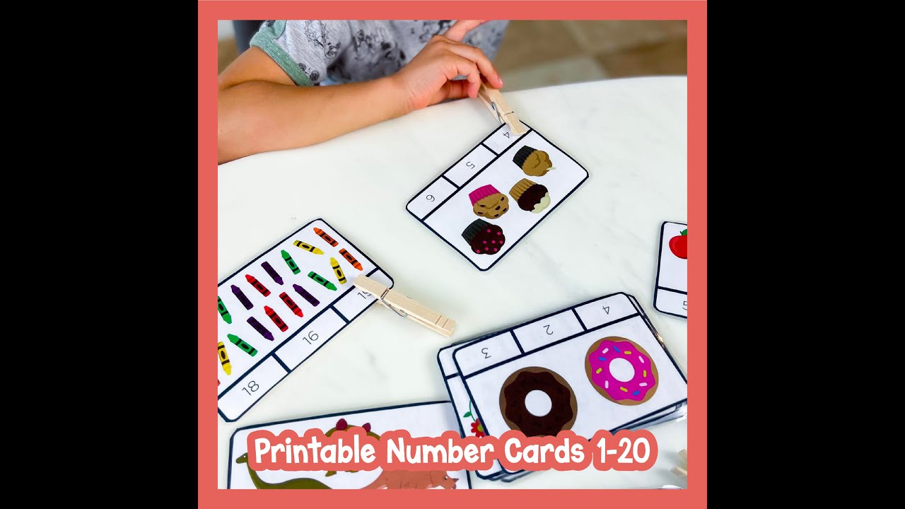 Printable Number Cards - 1-20!