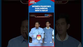 Momen Prabowo Subianto dan Gibran Minta Maaf ke Paslon Lain di Penghujung Debat Capres Terakhir