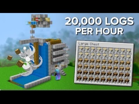 Minecraft Easy Multi Log Tree Farm - Birch, Oak, Spruce