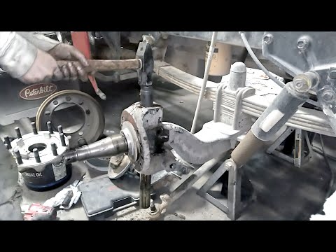 Peterbilt 359 Rebuild ep64 - replacing kingpins steer axle