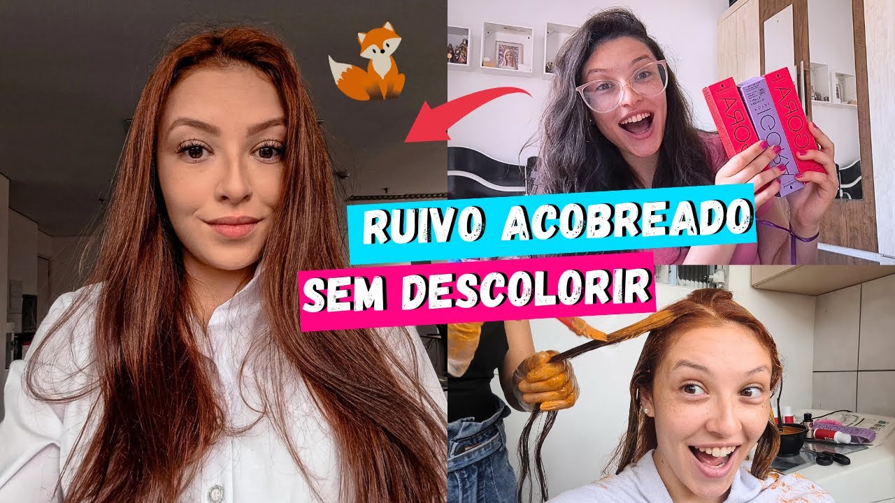 FIQUEI RUIVA SEM DESCOLORIR com IGORA - do castanho natural para o ruivo acobreado