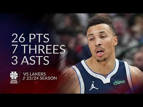 Dante Exum 26 pts 7 threes 3 asts vs Lakers 23/24 season