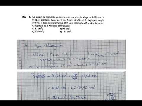 An ice cream cone has the shape of a right circular cone with a height of 9 cm and a base diamete...