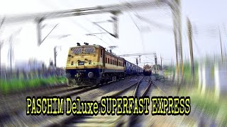 preview picture of video 'Paschim deluxe SF Express blast at 110 kmph amazing track sound '