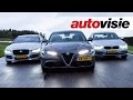 Triotest: Alfa Romeo Giulia versus BMW 3 Serie versus Jaguar XE - by Autovisie TV