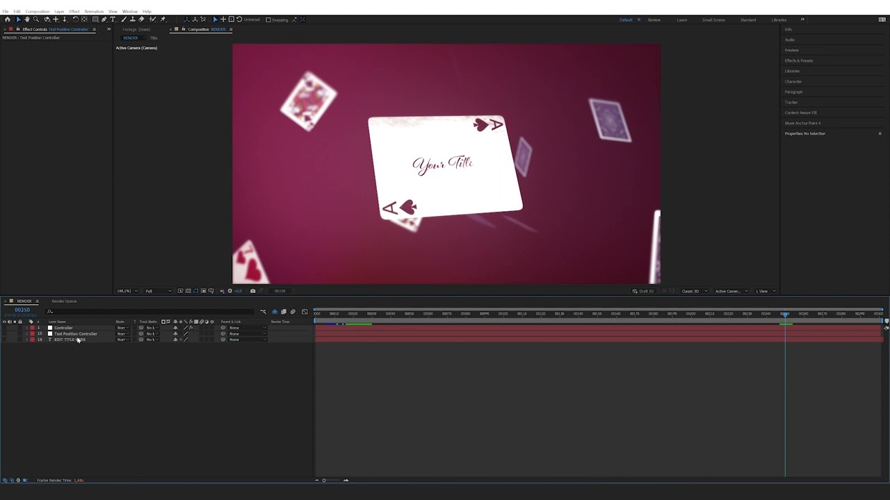 How to edit the Magic Card Trick Title Intro
