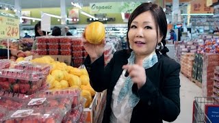 Korean Grocery Shopping: Rice & produce