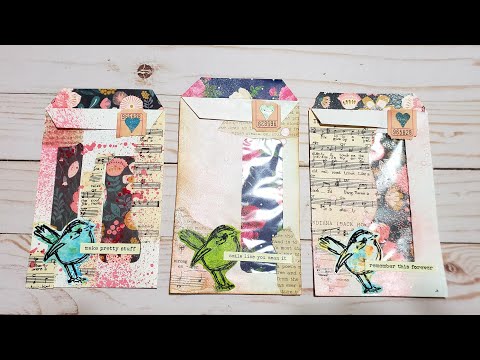 Altered Junk Mail Window Envelopes - Repurpose Junk Mail Envelopes - Process Video - Create With Me