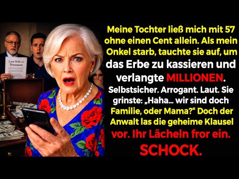 Meine Tochter verließ mich mit 57 – Jahre später forderte sie bei der Erbschaft MILLIONEN, aber…