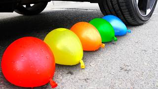 Crushing Experiments Video! &Car vs Crunchy Color Giant Toothpaste Balloons & Soft Things By Car 12 