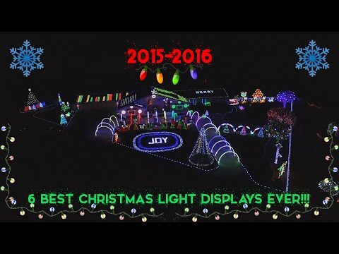 2015-2016 | 6 BEST CHRISTMAS LIGHT DISPLAYS EVER!!! Video