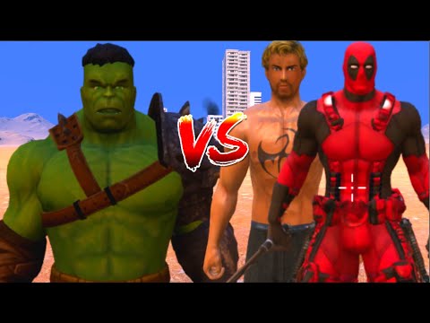 100 Hulk vs 1000 Iron Fist and 1000 Deadpool (Marvel vs Marvel)