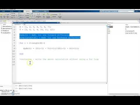ENGIN 77 - derivatives without a for loop