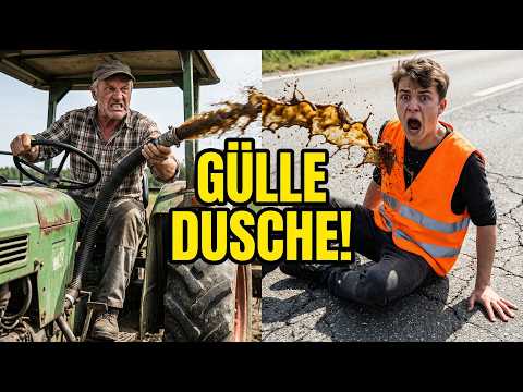 BAUER duscht KLIMA-KLEBER mit GÜLLE! 💩🚜 (Instant Karma)