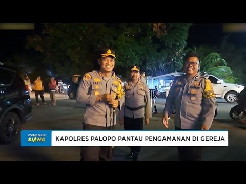 KAPOLRES PALOPO PENGECEKAN GEREJA DARI MALAM SAMPAI PAGI