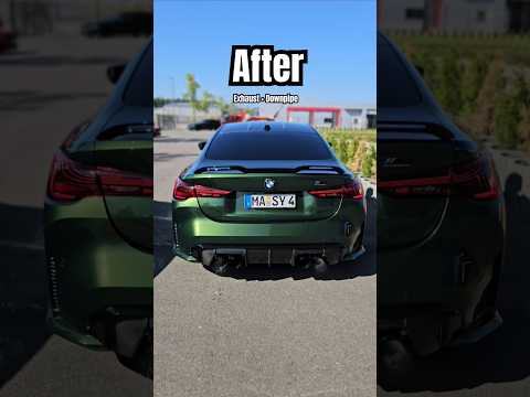 Thumbnail for Before and after installing the new exhaust and downpipe 💥💯💥 2025 BMW M4 Competition Facelift by BMW M4, BMW