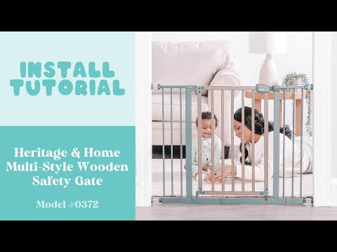 Heritage & Home Multi-Style Wooden Safety Gate | Install Tutorial