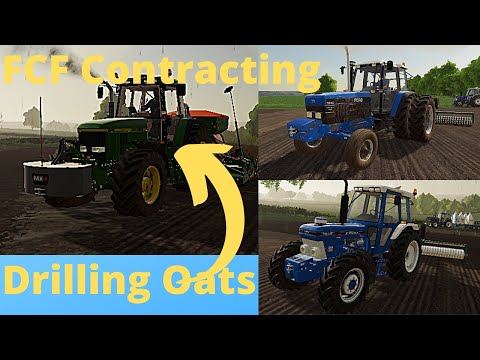 Drilling oats in Chellington Valley!-FCF Contracting~Farming Simulator 19