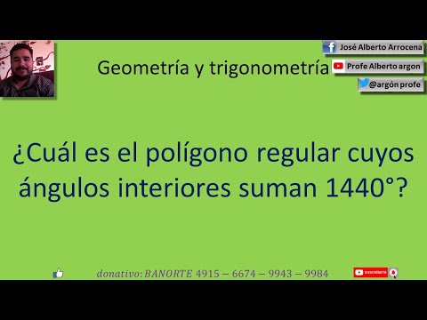 ¿Cuál es el polígono regular cuyos ángulos interiores suman 1440°