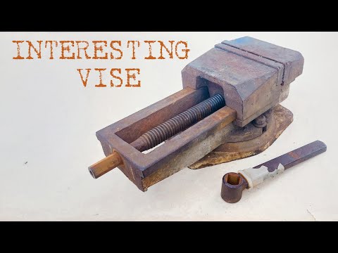 Old Rusty Soviet Vise. Amazing Resoration