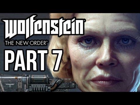 Wolfenstein The New Order Walkthrough Part 7 - Crazy Nazi Lady (PS4/XB1/PC 1080p HD)