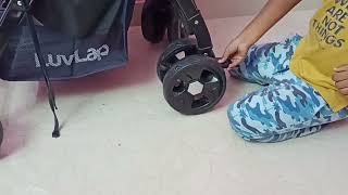 LuvLap Galaxy Baby Stroller : How to Lock 360 Degree Front Wheel Rotation with a Swivel Lock