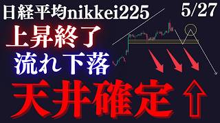 ⚠️日経平均の”天井確定”です。上昇はチャネル上限にて終了、底固めした直近安値を割れれば一気に価格が落ちます:RedのNikkei225テクニカル徹底分析