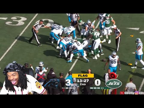 BAD BALL!! Panthers vs Jets  NFL Week 7 Highlights (reaction)