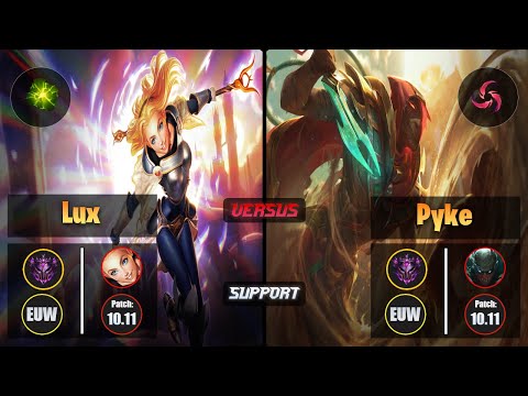 Master LUX [Aftershock] (Support) VS  PYKE - Master EUW Patch 10.11