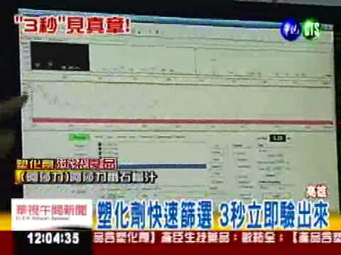 塑化劑檢驗新招 3秒可驗出!