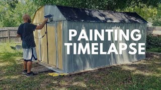 Satisfying Shed Painting Time Lapse